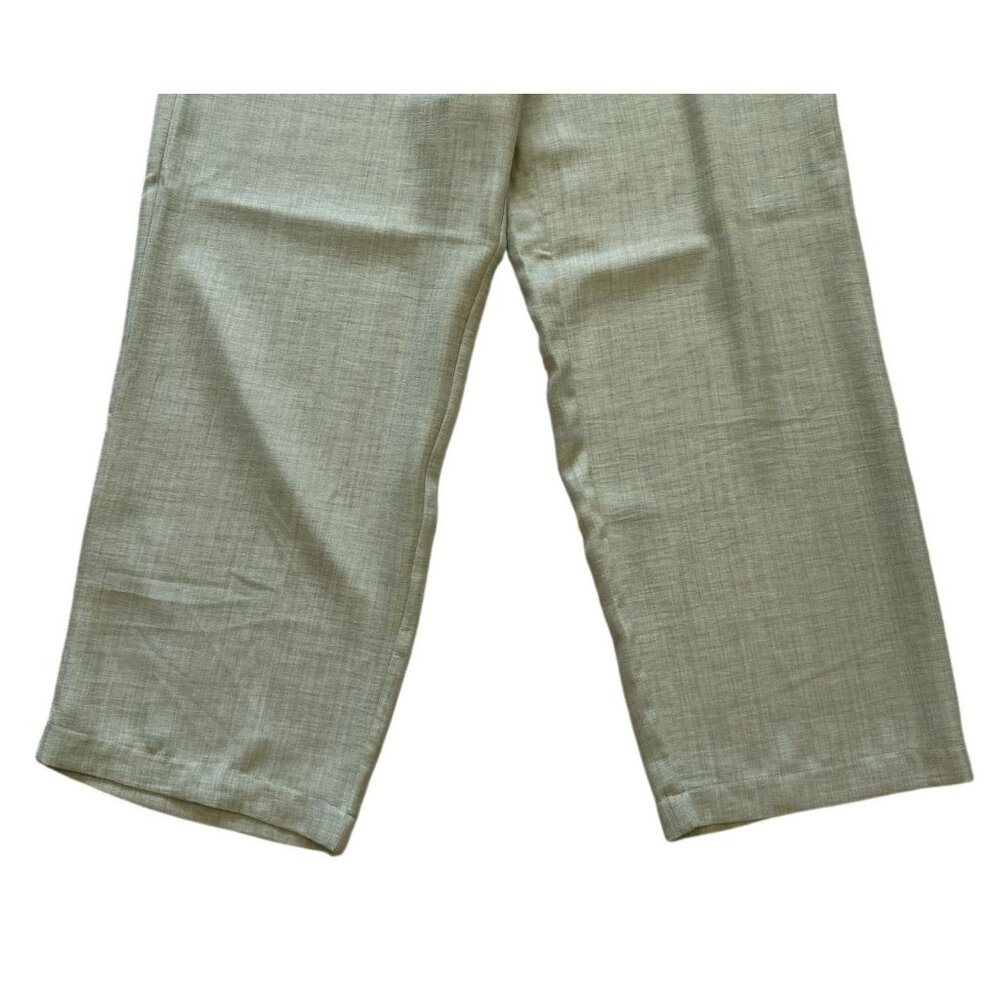 Soho Apparel Womens Wide-Leg Pants M Green Elastic Waist Tie  Flowy Lightweight - Picture 3 of 7